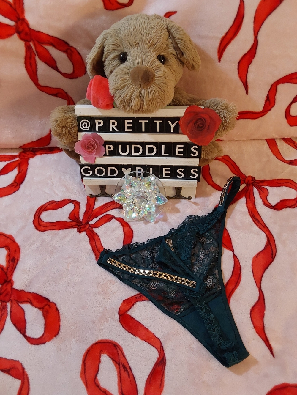 💚 XXL VS Very Sexy Shine Chain Strap Lace Thong Panty 💚 - Picture 4 of 15